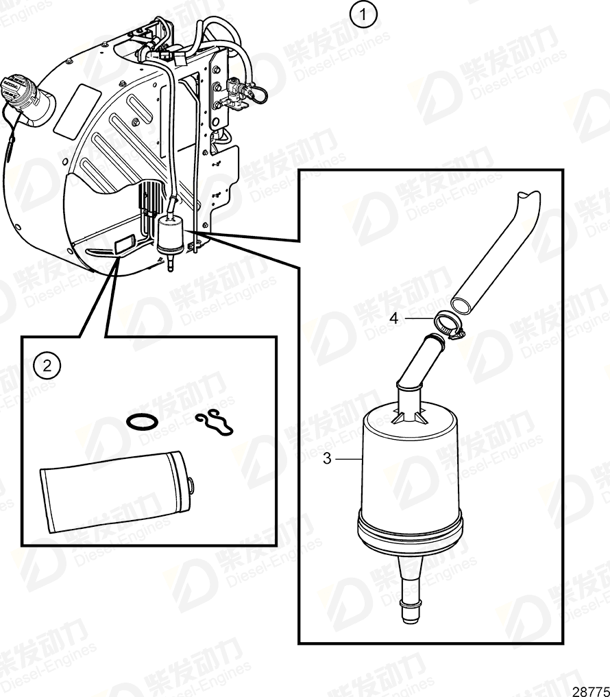 volvo penta Kit 22406383 Drawing volvo penta Kit 22406383 Drawing